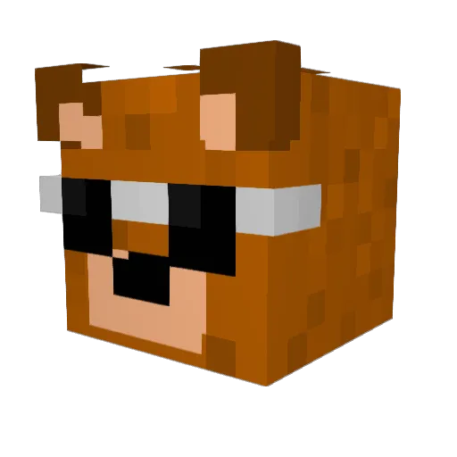 MyKoder Minecraft avatar head, 3D render
