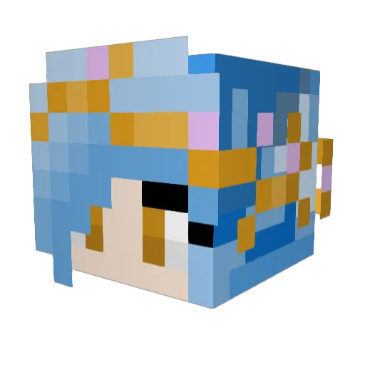 MyLadyKitty Minecraft avatar head, 3D render