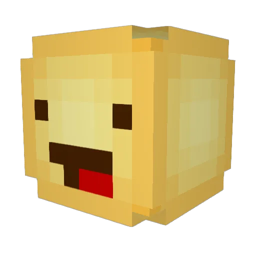 MyLemon Minecraft avatar head, 3D render