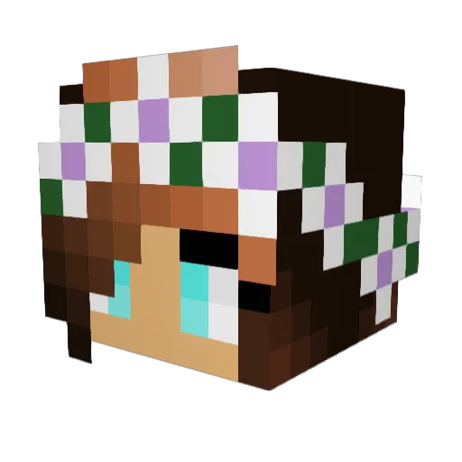 MyLifeAsEmmaM Minecraft avatar head, 3D render