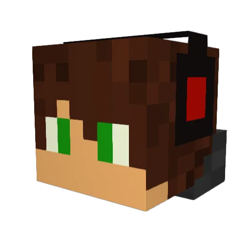 MyLittleStoney Minecraft avatar head, 3D render