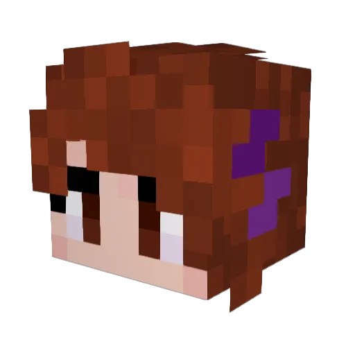 MyLoveHex Minecraft avatar head, 3D render