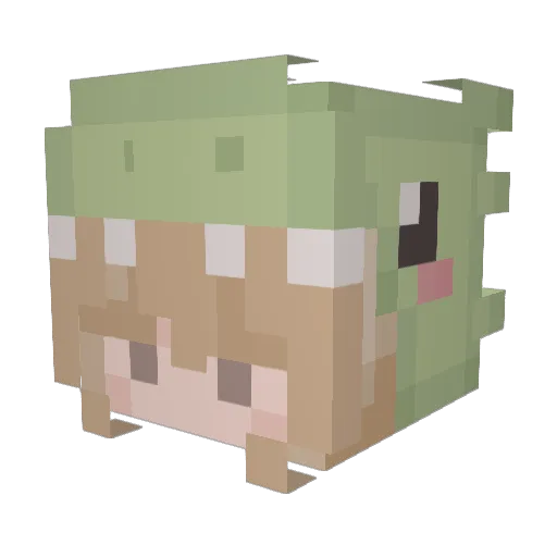 MyLove_k Minecraft avatar head, 3D render
