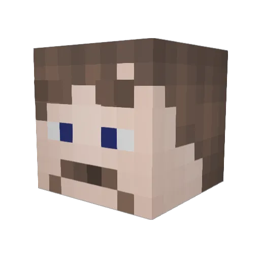 MyMan07 Minecraft avatar head, 3D render