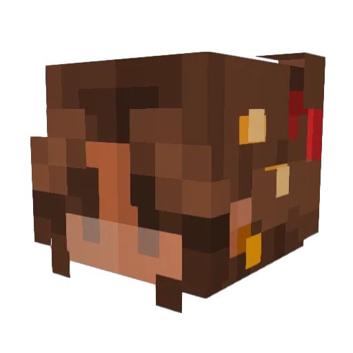 MyMelody12 Minecraft avatar head, 3D render