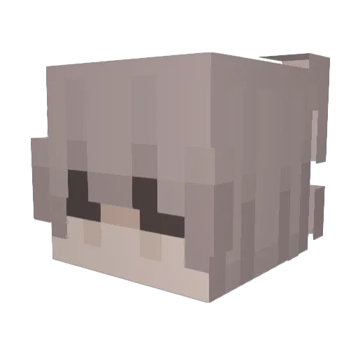 MyMin7 Minecraft avatar head, 3D render