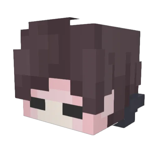 MyMisery Minecraft avatar head, 3D render