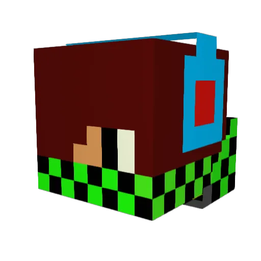 MyMusicGOD Minecraft avatar head, 3D render