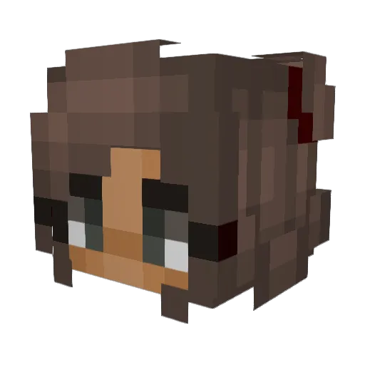 MyMyKittyxx Minecraft avatar head, 3D render