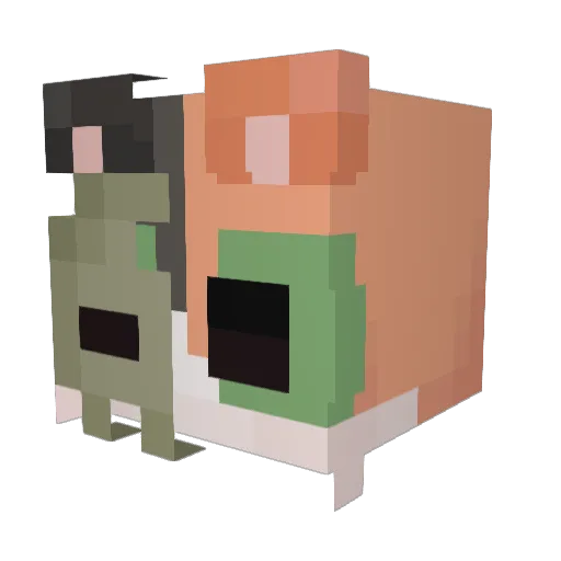 MyNameIsJazz Minecraft avatar head, 3D render