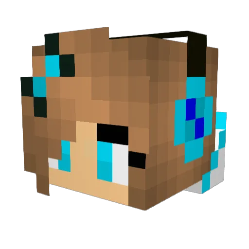 MyNameIsZoe Minecraft avatar head, 3D render
