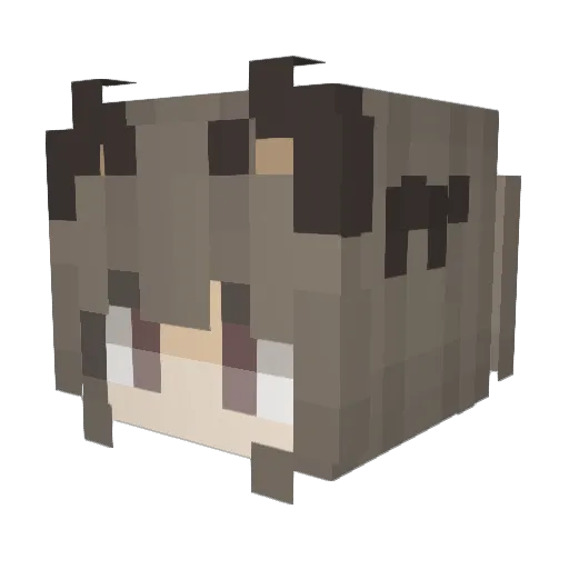 MyNeko Minecraft avatar head, 3D render
