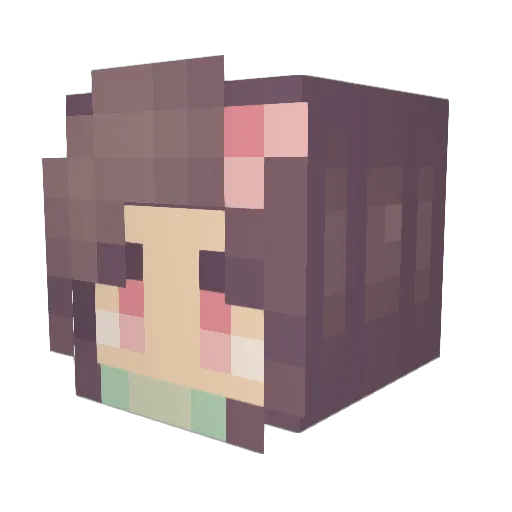 MyNemesiss Minecraft avatar head, 3D render