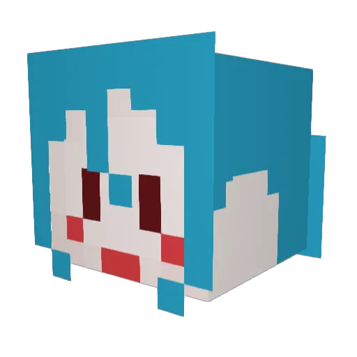 MyPeppermint Minecraft avatar head, 3D render