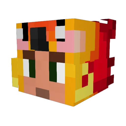 MyPie Minecraft avatar head, 3D render