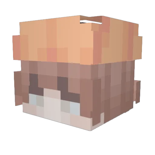 MyPlushie Minecraft avatar head, 3D render