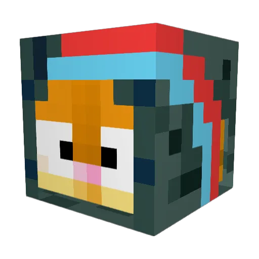 MyPoo Minecraft avatar head, 3D render