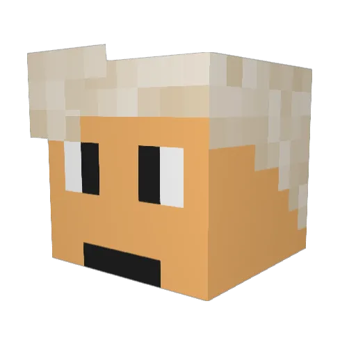 MyRoel Minecraft avatar head, 3D render