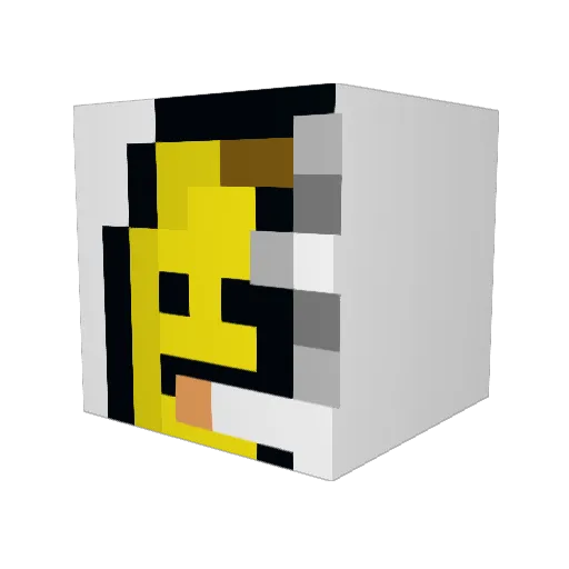 MyRona Minecraft avatar head, 3D render