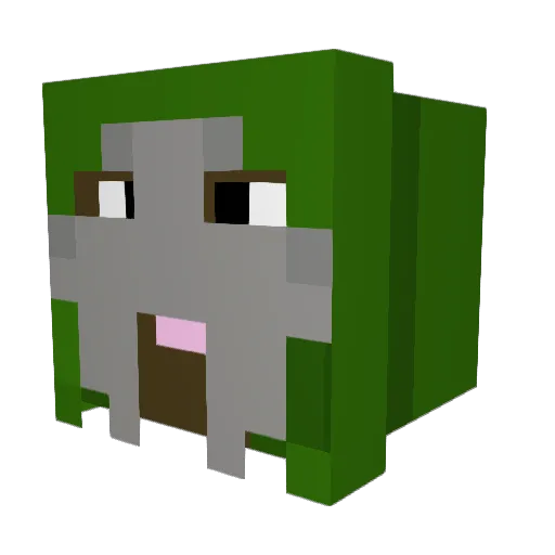 MySQL_ Minecraft avatar head, 3D render