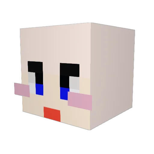 MySelf754 Minecraft avatar head, 3D render