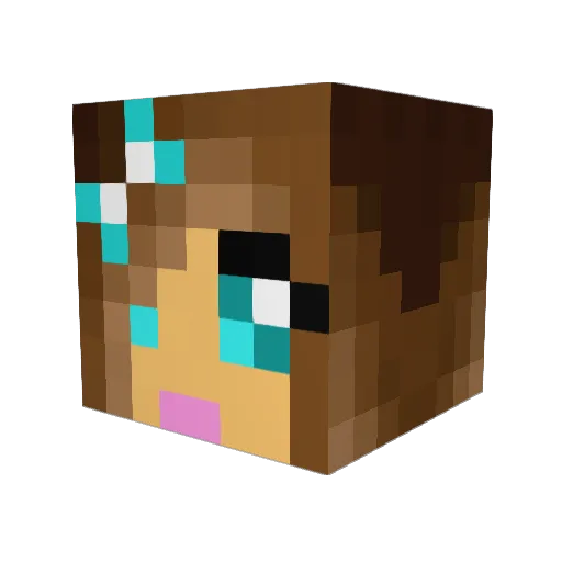 MySt3RyG1rl Minecraft avatar head, 3D render