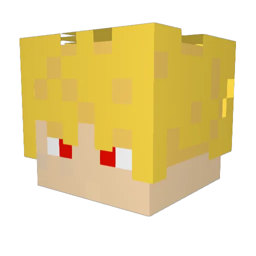 MySteam_ Minecraft avatar head, 3D render