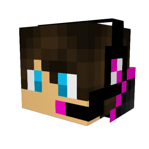 MyThoughts19 Minecraft avatar head, 3D render