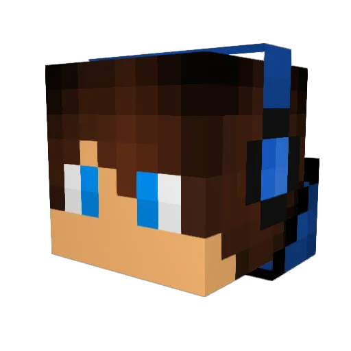 MyTube5000 Minecraft avatar head, 3D render
