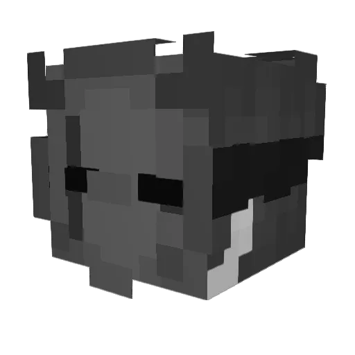 MyTwizzy Minecraft avatar head, 3D render