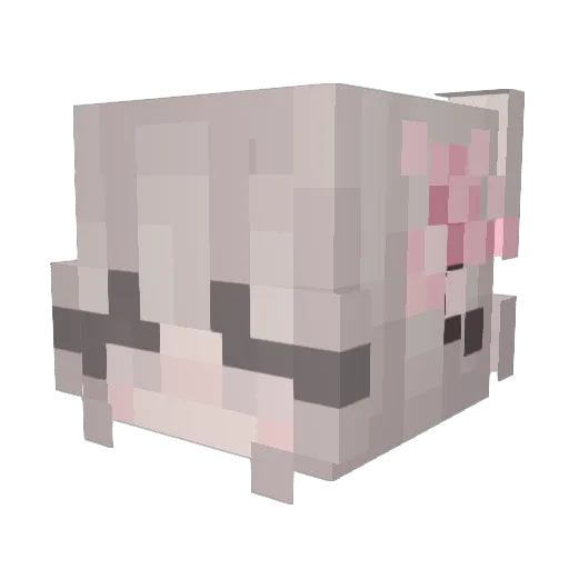 My_Exhi Minecraft avatar head, 3D render