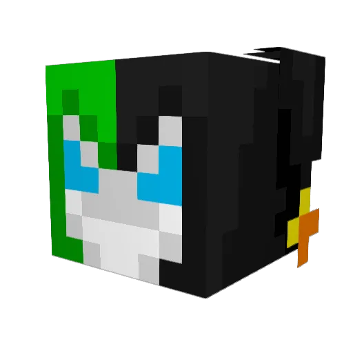 My_Sacri Minecraft avatar head, 3D render