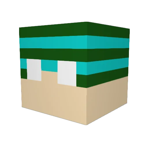 My_Small_Leg Minecraft avatar head, 3D render