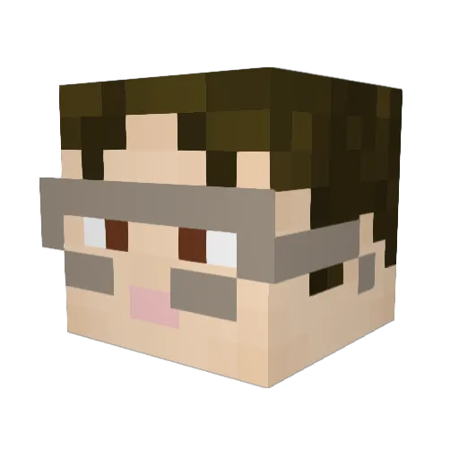 My__Hero Minecraft avatar head, 3D render