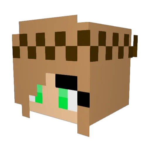 MyaPug Minecraft avatar head, 3D render