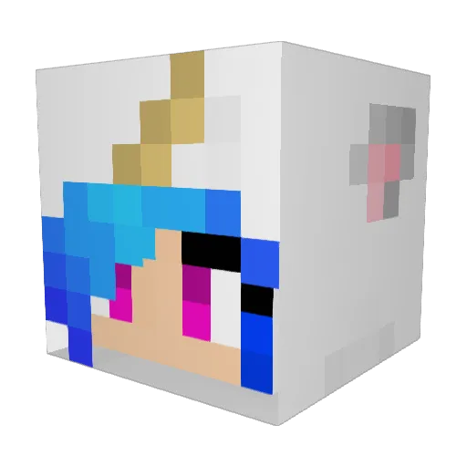 Myah_MJ Minecraft avatar head, 3D render