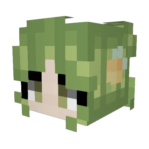 Myakeli Minecraft avatar head, 3D render