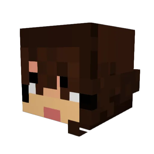 Myako_Kominya Minecraft avatar head, 3D render