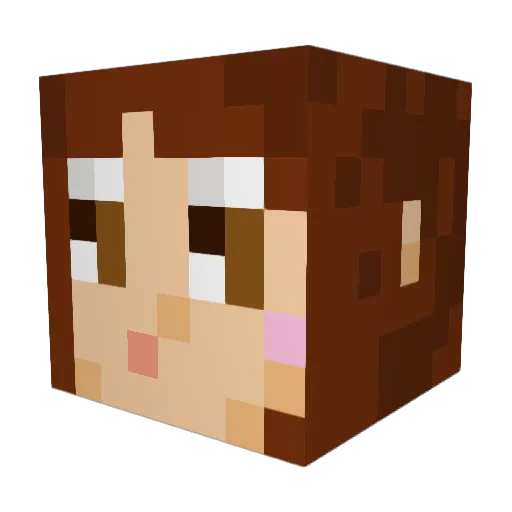 Myalana Minecraft avatar head, 3D render