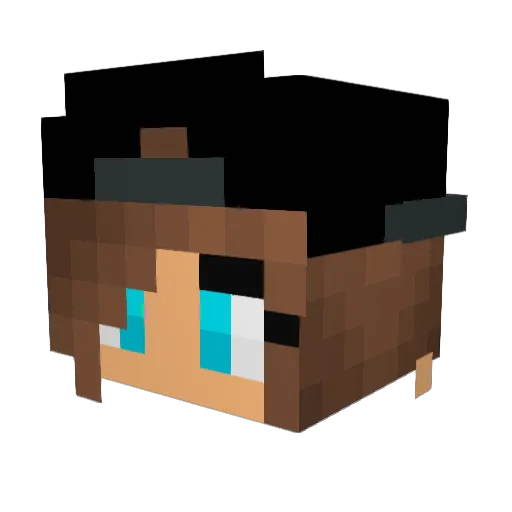 Myalella Minecraft avatar head, 3D render