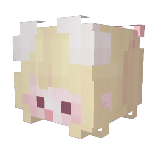 Myang_o3o Minecraft avatar head, 3D render