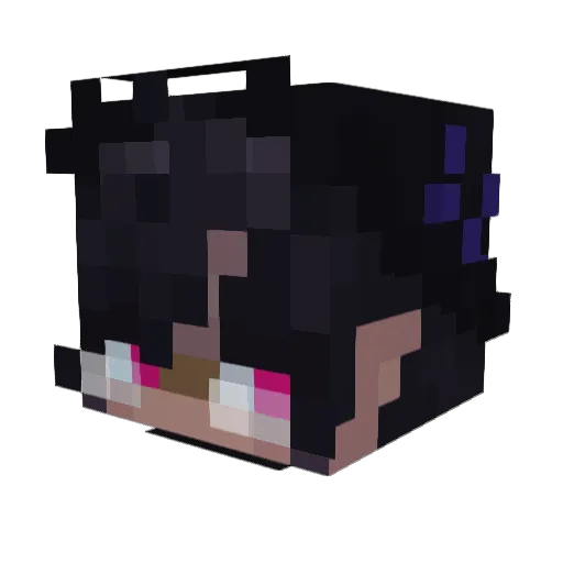 Myanii Minecraft avatar head, 3D render