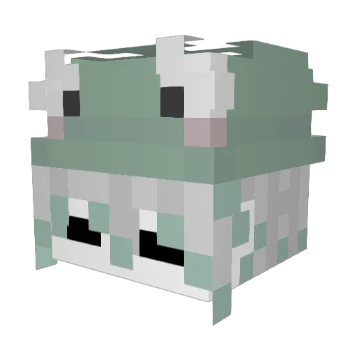 Myaruki Minecraft avatar head, 3D render