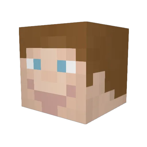 Myaso Minecraft avatar head, 3D render