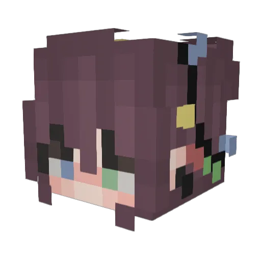 Myasukii Minecraft avatar head, 3D render