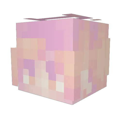 Myb00b Minecraft avatar head, 3D render