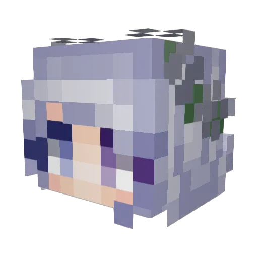 Mybin Minecraft avatar head, 3D render