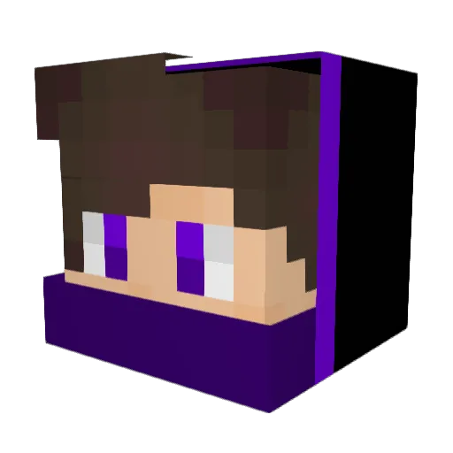 Mybulletz Minecraft avatar head, 3D render