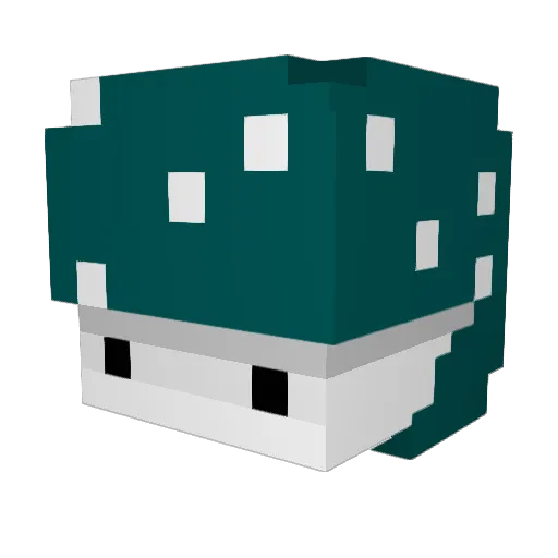 Myc0tic Minecraft avatar head, 3D render