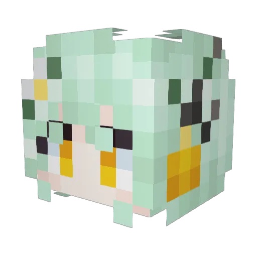 MycaraMelony Minecraft avatar head, 3D render